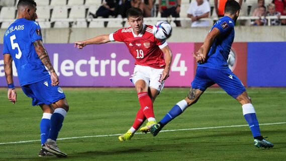 Россия обыграла Кипр на выезде (2:0) благодаря голам Ерохина и Жемалетдинова